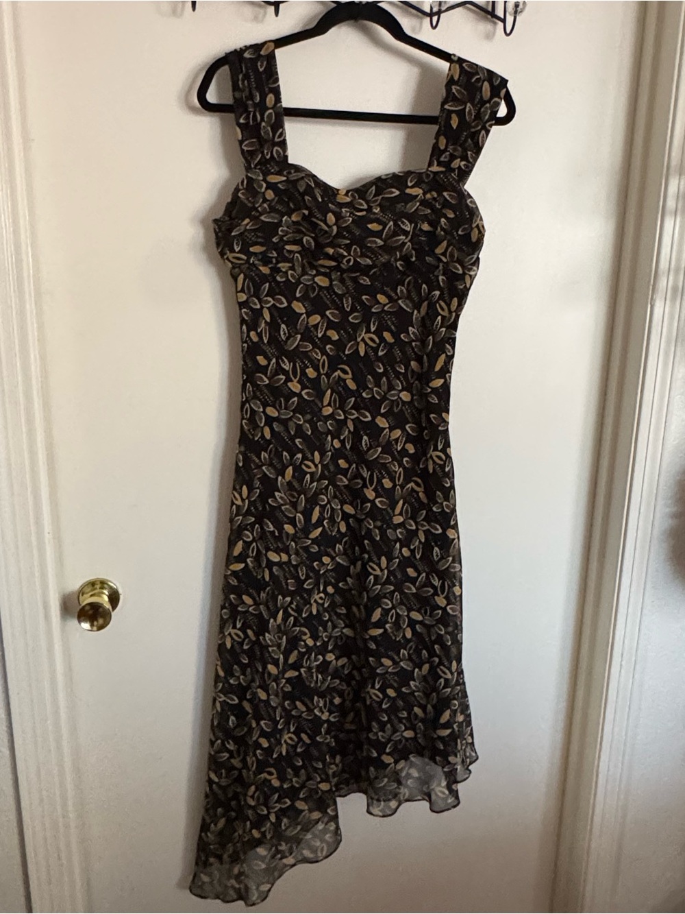 Y2K 90s California Krush black floral midi dress